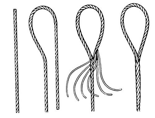 el montaje móvil de la cuerda de alambre de 12m m, mano empalmó la honda de la cuerda de alambre