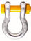1,25 pulgadas la seguridad de acero Pin Bow Shackle de 12 de la tonelada grillos anchos del cuerpo