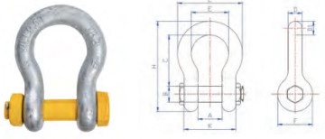 Durabilidad galvanizada de larga duración Hardware de la honda y características de seguridad de los accesorios Previene el desenroscamiento accidental del pin