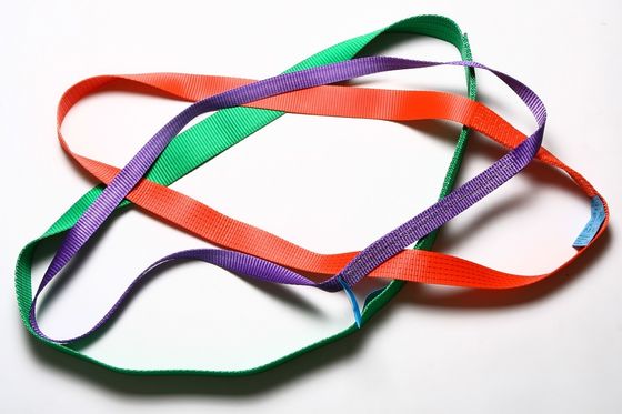 Sling de poliéster certificado para elevación de grúas con prueba de tracción antes de la entrega