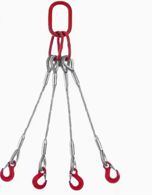 Sling de cuerda de alambre de acero estándar para contenedores marinos de 4 patas